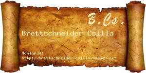 Brettschneider Csilla névjegykártya